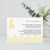 Moderne gele Chevron Accommodatie invoegen Informatiekaartje (Staand voorkant)