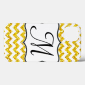 Moderne Gele Chevron Girly Monogram IPAD Case (Achterkant (horizontaal))