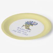 Moderne Gele Chinoiserie High-Heel Schoen Papieren Bordje (Gekanteld)