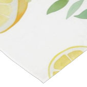 Moderne gele citroen bloemige schrift bruidssalon korte tafelloper (Hoek)