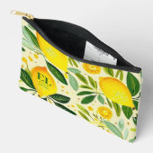 Moderne gele citroenprint gepersonaliseerd etui (Open)