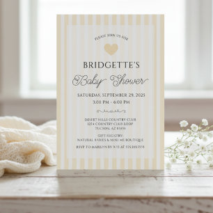 Moderne Gele Country Club Baby Shower Kaart