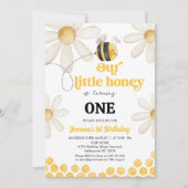 Moderne gele Daisy Bee Onze Honey Verjaardag Kaart (Voorkant)