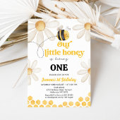 Moderne gele Daisy Bee Onze Honey Verjaardag Kaart