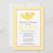 Moderne gele eenden Baby shower Kaart (Voorkant)