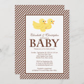 Moderne gele eenden Baby shower Kaart (Voorkant / Achterkant)