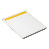 Moderne gele eenvoudige randnaam notitieblok (Schuin)