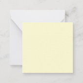 Moderne Gele Eenvoudige Script Aangepaste Leraren Notitiekaartje (Achterkant)