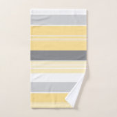 Moderne gele en grijze band bad handdoek (Handdoek)