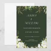 Moderne gele en groene huwelijksuitnodiging kaart (Voorkant / Achterkant)