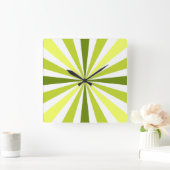 Moderne gele en groene striped klok (Huis)