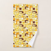 Moderne, gele en zwarte abstracte stijl bad handdoek (Handdoek)