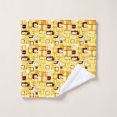 Moderne, gele en zwarte abstracte stijl bad handdoek (Wasdoekje)