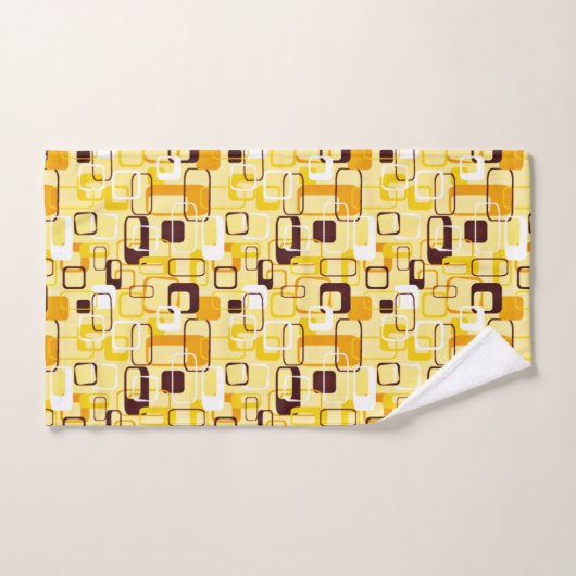 Moderne, gele en zwarte abstracte stijl bad handdoek (Handdoek)