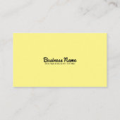 Moderne gele en zwarte cirkelvormige pootprintwand visitekaartje (Achterkant)