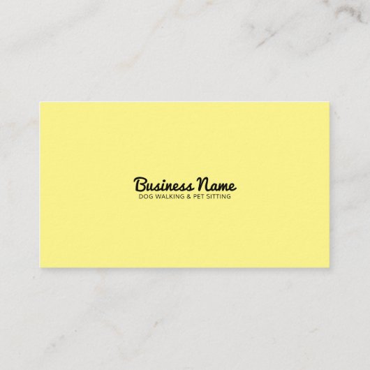 Moderne gele en zwarte cirkelvormige pootprintwand visitekaartje (Achterkant)