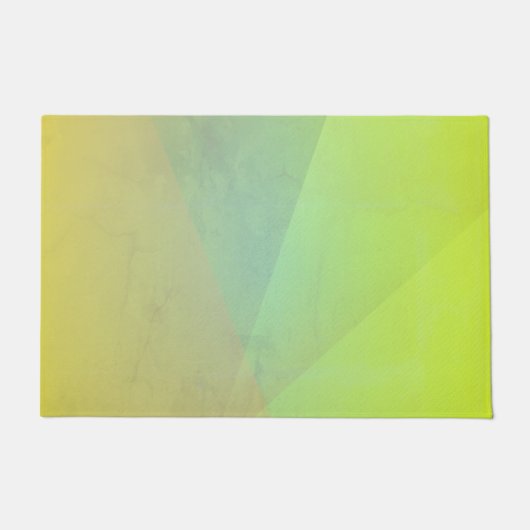 Moderne gele geometrische gradiënt deurmat (Voorkant)