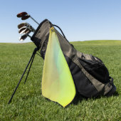 Moderne gele geometrische gradiënt golfhanddoek (Groen)