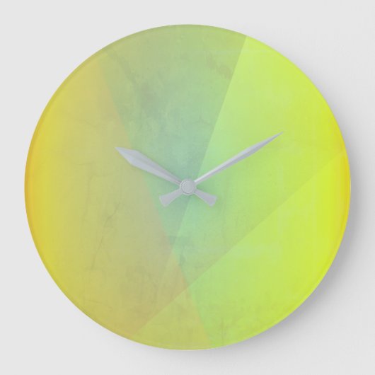 Moderne gele geometrische gradiënt grote klok (Voorkant)