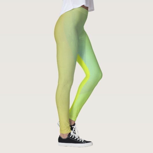 Moderne gele geometrische gradiënt leggings (Rechts)