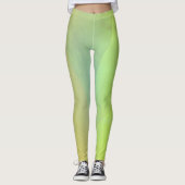 Moderne gele geometrische gradiënt leggings (Voorkant)