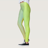 Moderne gele geometrische gradiënt leggings (Links)