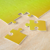 Moderne gele geometrische gradiënt legpuzzel (Zijkant)