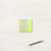 Moderne gele geometrische gradiënt post-it® notes (Op bureau)