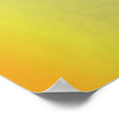 Moderne gele geometrische gradiënt poster (Hoek)