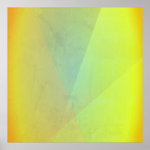Moderne gele geometrische gradiënt poster