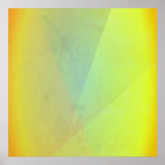 Moderne gele geometrische gradiënt poster (Voorkant)