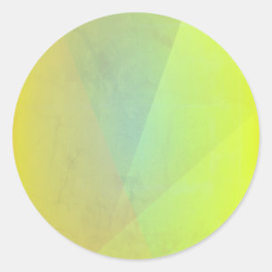 Moderne gele geometrische gradiënt ronde sticker