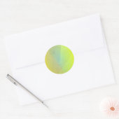 Moderne gele geometrische gradiënt ronde sticker (Envelop)