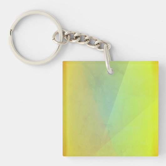 Moderne gele geometrische gradiënt sleutelhanger (Voorkant)