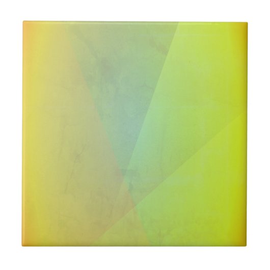 Moderne gele geometrische gradiënt tegeltje (Voorkant)