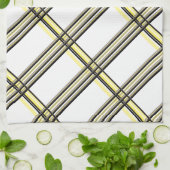 Moderne gele geruite handdoek (Gevouwen)