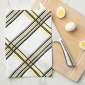 Moderne gele geruite handdoek (Quarter Fold)