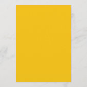 Moderne Gele Golvende Lijst Huwelijk Menu (Achterkant)