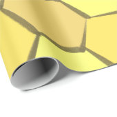 Moderne gele goudhoningraatverpakking cadeaupapier (Rol Hoek)