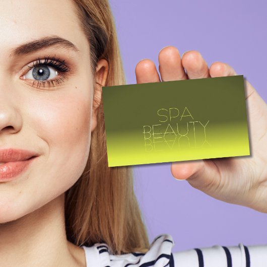 Moderne gele gradiënt afbeelding spiegelletters St Visitekaartje