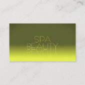 Moderne Gele gradiëntspiegelletters met foto Visitekaartje (Voorkant)