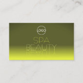 Moderne gele gradiëntspiegelletters met Logo Visitekaartje (Voorkant)