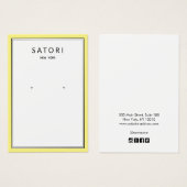 Moderne Gele Grens die juwelenvertoning verdient Visitekaartje (Voorkant /achterkant)