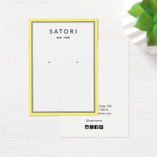 Moderne Gele Grens die juwelenvertoning verdient Visitekaartje (Bureau)