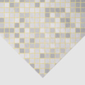 Moderne Gele & Grijze Geometrische Patroon Tissue Tissuepapier (Detail)