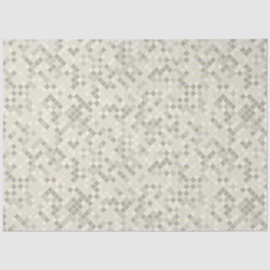 Moderne Gele & Grijze Geometrische Patroon Tissue Tissuepapier (Voorkant)
