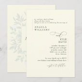 Moderne Gele Groenery Bride Parents Wedding Kaart (Voorkant / Achterkant)