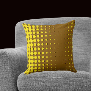 Moderne gele Halftone Stippen Kussen
