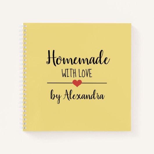 Moderne Gele Homemade met Notitieboek voor liefdes (Voorkant)