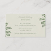 Moderne Gele Interieurdecoratie Visitekaartje (Achterkant)